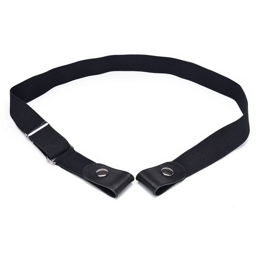 

Punk Style Elastic Buckle-free Invisible Belt for Jeans Dress Belt without Buckle Easy Belts for Women Men