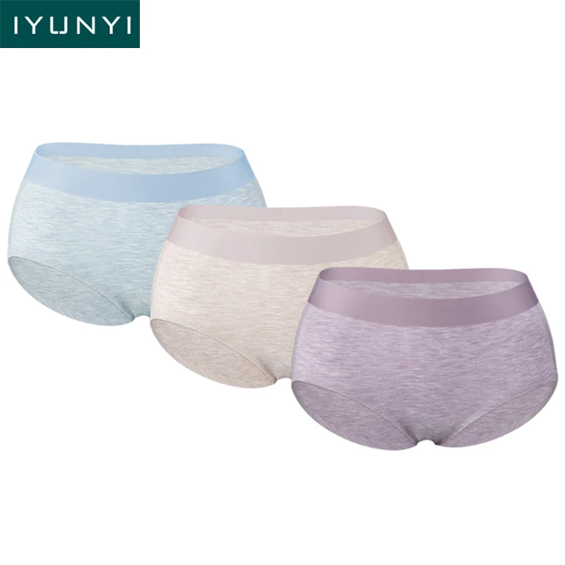 

IYUNYI 3pcs/lot Seamless Underwear Briefs High Quality Women Modal Comfortable Breathable Briefs Panties