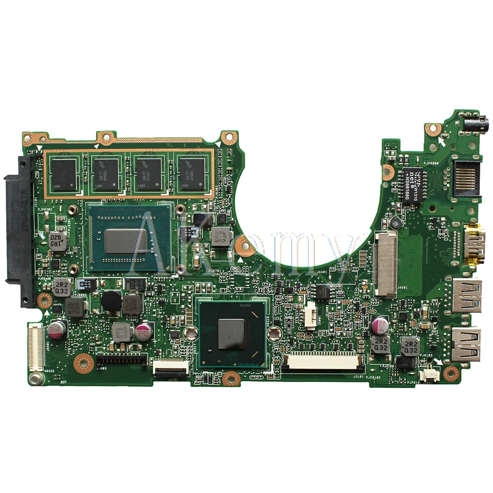 Akemy X202E Laptop motherboard For Asus X202E X201E S200E X201EP original mainboard 4G RAM i5-3317U