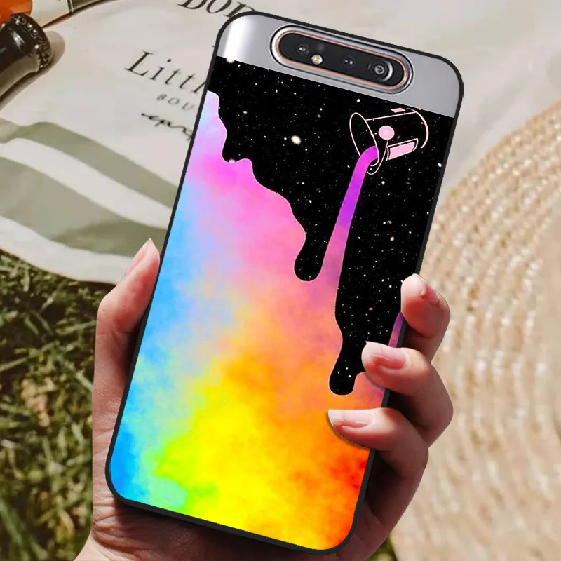 For Samsung A80 Case Silicon Back Cover Phone Case For Samsung Galaxy A80 Cases for Galaxy A 80 A805F A805 Soft bumper Funda flip cover Cases & Covers