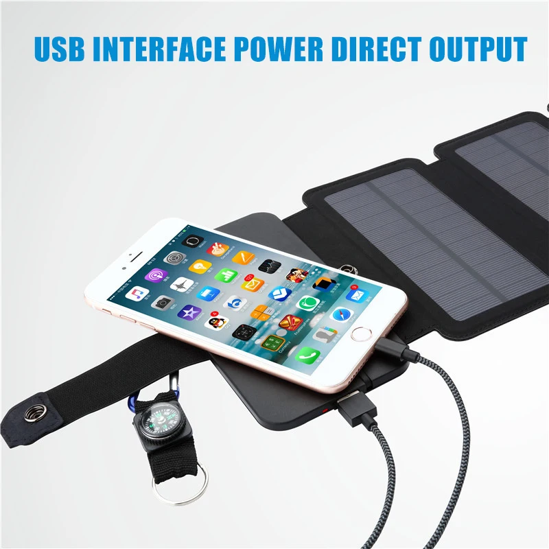 

High 7.5W Portable Folding Solar Charger for Mobile Phone Outdoor Solar Charging Board LG66