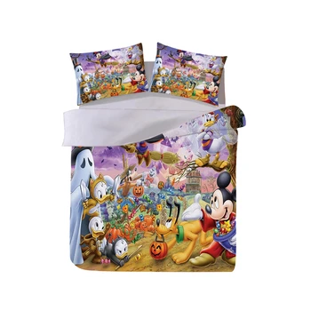 

Halloween Bedding Set Minnie Mickey Duvet Cover Pillowcase Cartoon queen King Size Bed Set The Nightmare Befor Christmas