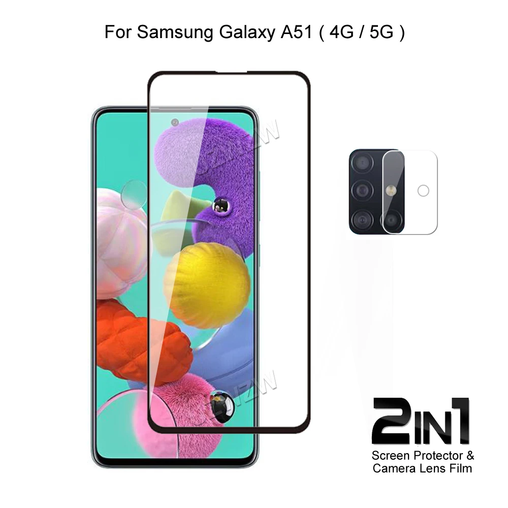 Защитная пленка для объектива камеры Samsung Galaxy A51 ( 5G/4G) с полным покрытием
