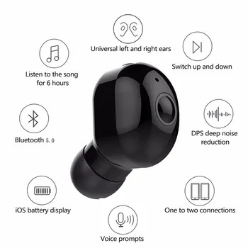 

Ottwn Mini Mono Earphone Bluetooth Earphone Wireless Headset Stereo Earbuds In-ear Business Earpiece For iPhone 7 11 Earbud