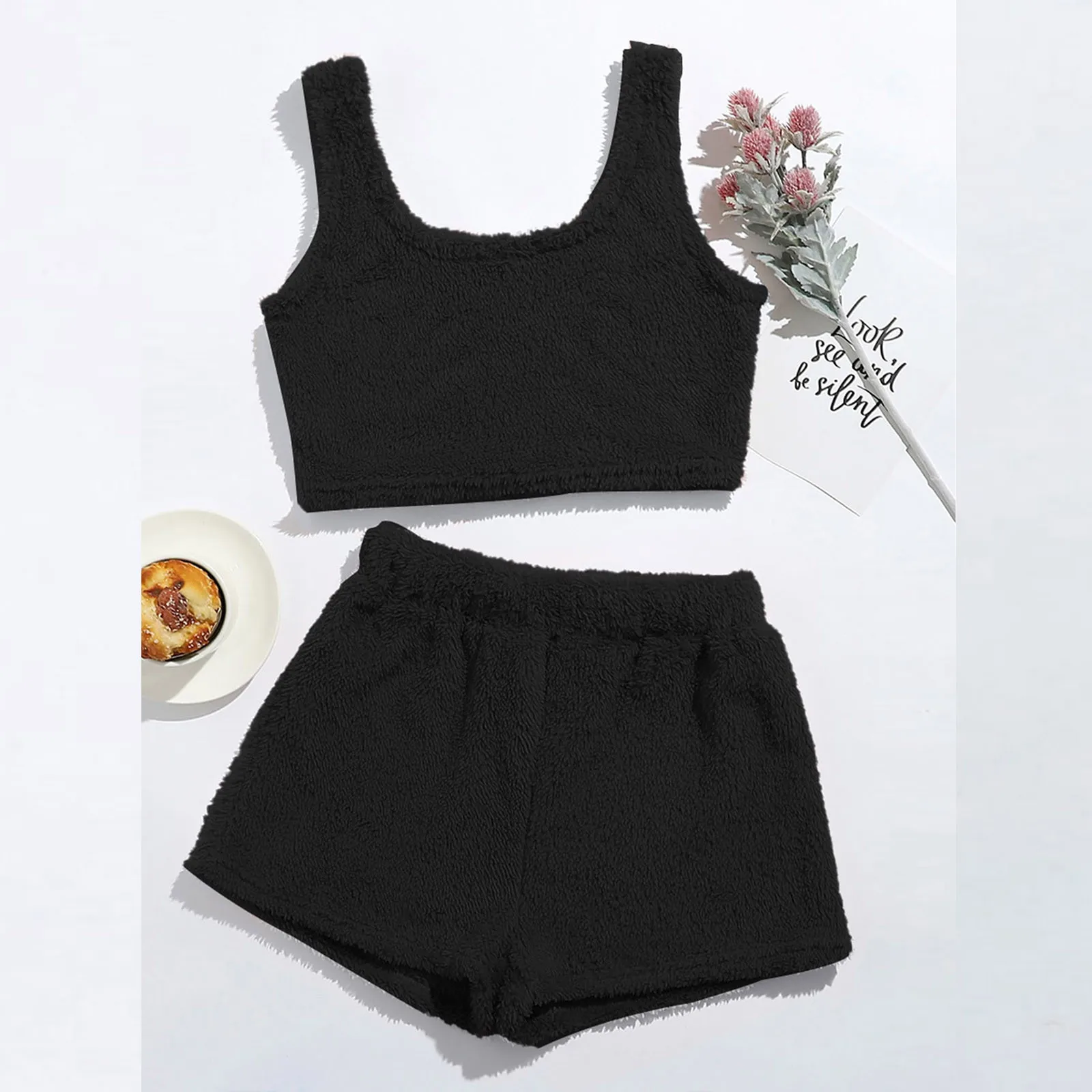 2 piece sets womens outfits summer solid skinny crop top+shorts tracksuit sportswear fitness streetwear short sleeve Home Set 1