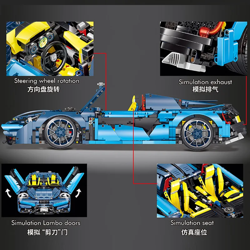 Мини-блоки 20086 Technic Roadster Car серия суперкар МакЛаренс модель строительные блоки кирпичи игрушки в сборе рождественские подарки