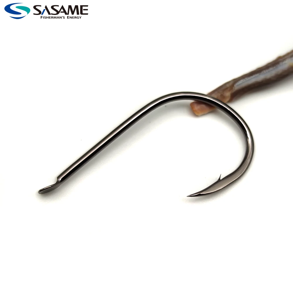 Japan SASAME Long Shank Fishing Hook Twisted Fish Hook for Sea Bass  Saltwater Fishhook Barbed High Carbon Steel Hook Super Sharp