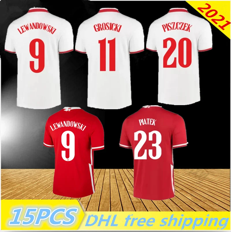 2021 Poland Soccer Jersey Home away 20 21 red white MILIK POL LEWANDOWSKI PISZCZEK and Jerseys football Shirts uniforms