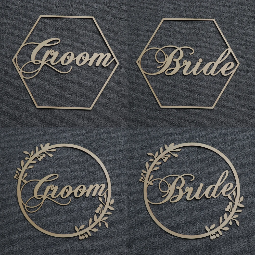 Wood Chair Banner Chairs Sign DIY Wedding Decoration for Engagement Wedding Party Supplies Bride&GroomMr&MrsBetter&Together (23)