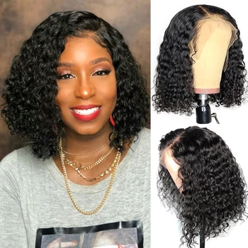 

13x4 Curly Human Hair Wig Curly Lace Front Wig 4x4 Cloure Wig Remy Short Wig Pre Plucked Hairline Baby Hair Wigs for Black Women