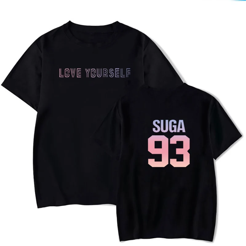Топы с надписью Kpop Love Self Album пуленепробиваемая Одежда для мальчиков (JUNG KOOK)(SUGA)(Rap