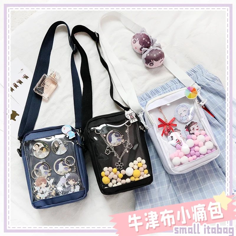 

Прозрачная сумка на плечо ita, сумка, японская сумка для Dango Badge Lolita, без декора + дорожка