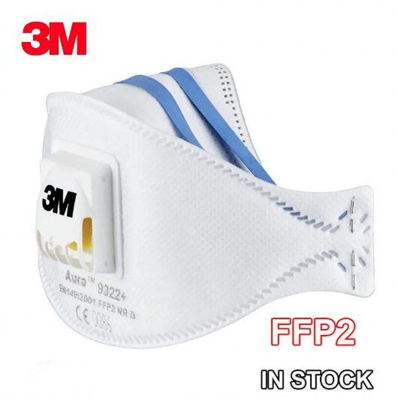 

3pcs/Lot 3M 9322 Mask FFP2 KN95 Mask Respirator Protective Mask Haze Anti-fog Masks 9332 Aura mascarillas de proteccion