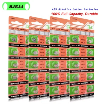 

Cheap 200 PCS/Lote AG5 Button Battery LR48 393 1.55v Alkaline Battery for Calculator Toy Remote Control Watch Battery