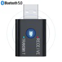 2 в 1 USB Bluetooth 5,0 передатчик приемник Мини 3,5 мм AUX Bluetooth адаптер для ПК автомобильный источник питания