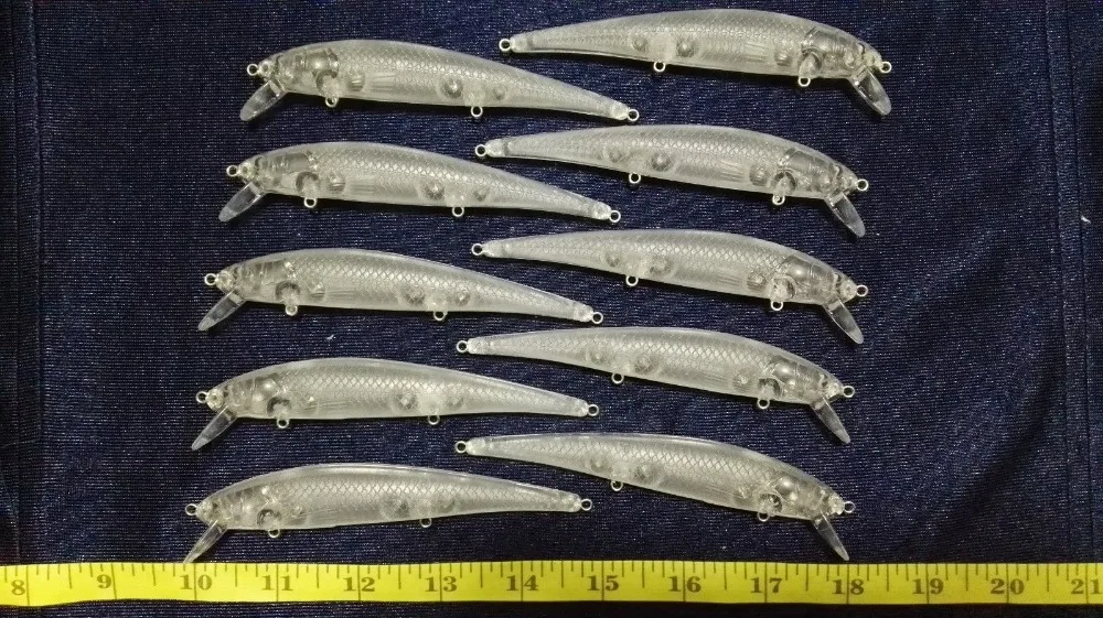 10pcs Unpainted Crankbait Fishing Lure Body 5 Inch 1/2 OZ Blank lures