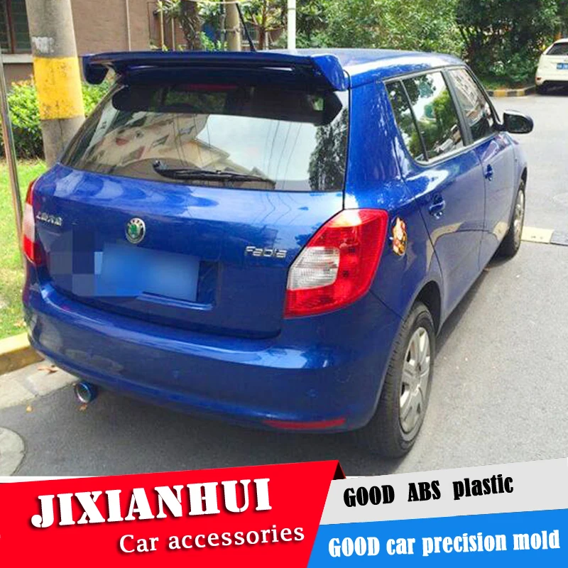 Спойлер для Fabia 2008 2013 спойлер Skoda DKRS АБС пластик цвет заднего крыла автомобиля