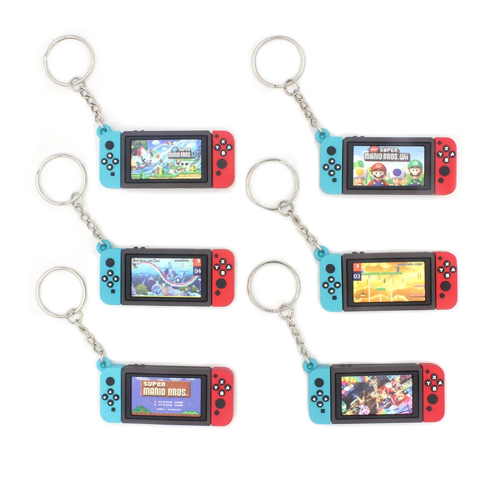 

Game Console Keychains Mario Game Peripheral KeyRing Cute Gamepad Boyfriend Joystick Key Chain Bag Car Hanging Key Ring