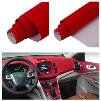 

SUNICE 1.35x0.3m Self-adhesive Car Wrap Film Suede Fabric Decor Vinyl Wrapping Body Styling Stickers Accessories Cars Sticker