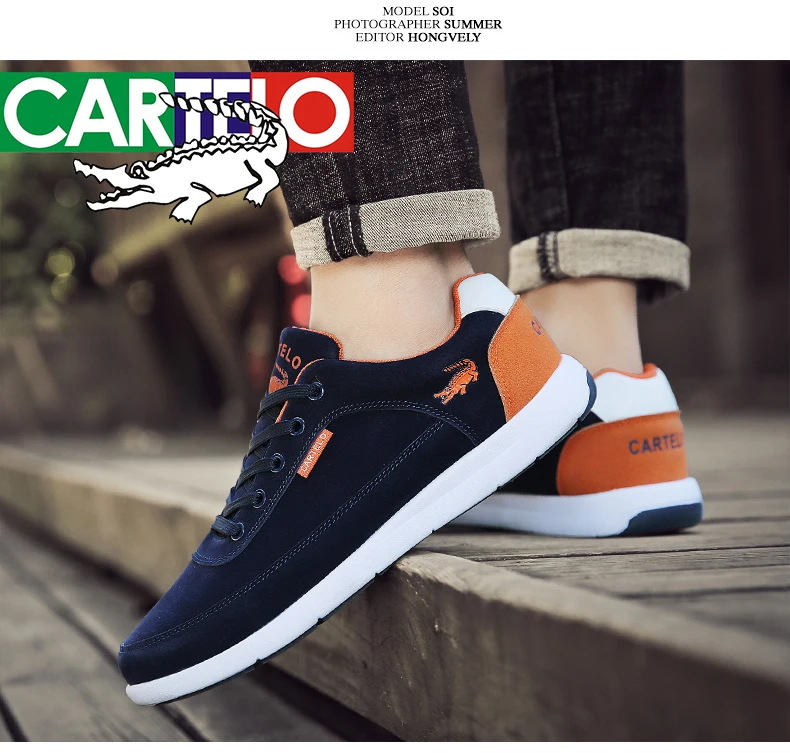 CARTELO Мужская Спортивная повседневная однотонная обувь мужская корейская модная трендовая дышащая легкая удобная обувь для бега