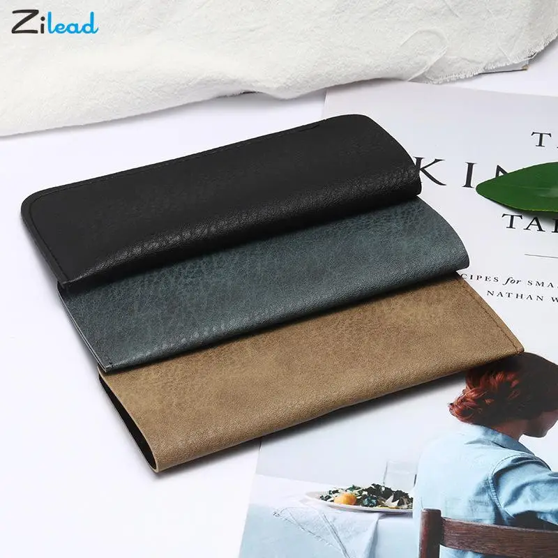 

Zilead PU Leather Glasses Case Vintage Men Women Waterproof Soft Eyeglasses Holder Box Spectacle Solid Storage Cases 3 Colors