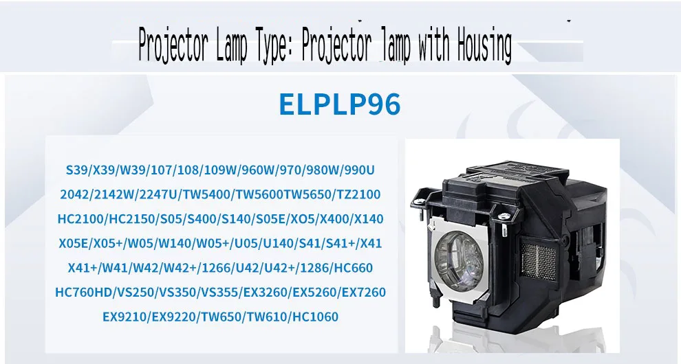 A+ WickProjector лампа ELPLP96 V13H010L96 для EB-X41 EB-X05 EB-W41 EB-U05 EB-S41 EB-S05 EH-TW650 EH-TW5650 EB-W42 EB-W05 EH-TW610