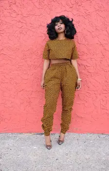 

two piece set fashionable casual trousers and T-shirt yellow set lounge wear women's streetwear summer outfits 2020