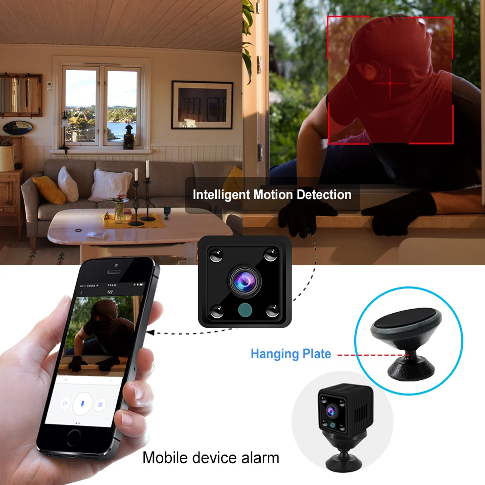 1080P HD IP камера ночного видения мини видеокамера наблюдения безопасности Wifi камера удаленного монитора маленькая камера