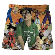 Харадзюку стиль Dragon Ball 3D Аниме принт унисекс пляжные шорты летние мужские повседневные в стиле панк уличный хип хоп мужские летние шорты