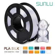 Sunlu Zijde Shiny Silver Pla 3D Printer Gloeidraad 1.75Mm 1Kg 2.2LBS Spool Veel Compatibel 3D Afdrukken Metalen Zilver gevoel