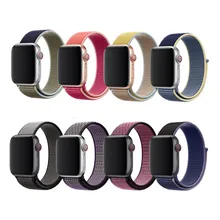 Цветной тканый нейлоновый ремешок для Apple Watch Band 5 4 40 мм 44 мм мягкая дышащая Спортивная петля для iWatch 3 2 1 38 мм 42 мм ремешок для часов
