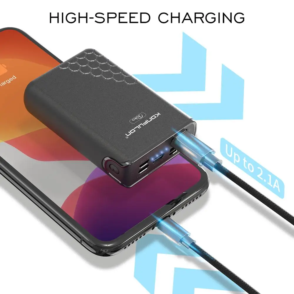 Portable Charger Power Bank 10000mAh USB PoverBank PowerBank10000 External Battery Slim Mobile Charger/Bank Power For iphone12