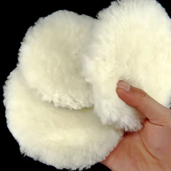 

5 Pieces Set 7 Inches Wool Buffing Pads Polish Detailing Polishing Polisher Buffer Pad Abrasive Tools