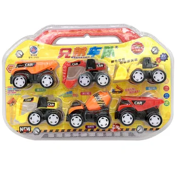 

6 Pcs/Set Pull Back Car Toys Mobile Machinery Construction Vehicle Fire Truck Taxi Model Kid Mini Cars Boy Toys Christmas Gift