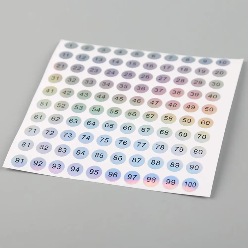 1-500 Waterproof Digital Label Self-adhesive Number Sticker Nail Polish Tableware Scrapbooking DIY Craft Digital Label Stickers