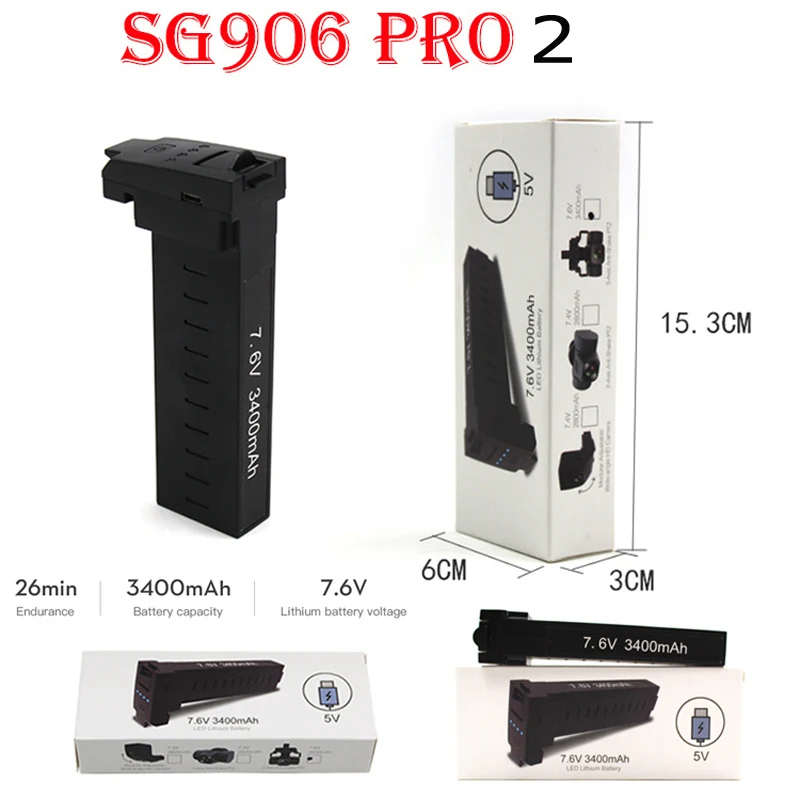 3400mah battery for ZLRC SG906 Pro 2 