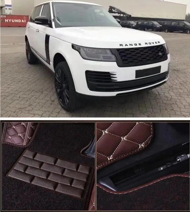 

Wire Coil Double Luxury Slush Floor Mats Foot Pad Mat For Land Rover Range Rover Vogue 2018 2019 2020 (6colors) 4/5Seats BY EMS