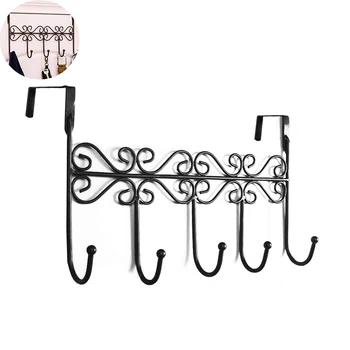 

Door Hook 5 Hanger Rack Decorative Stainless Steel Clothes Hanger Holder for Home Office Wall Mount Hanging Towel Rack Organizer