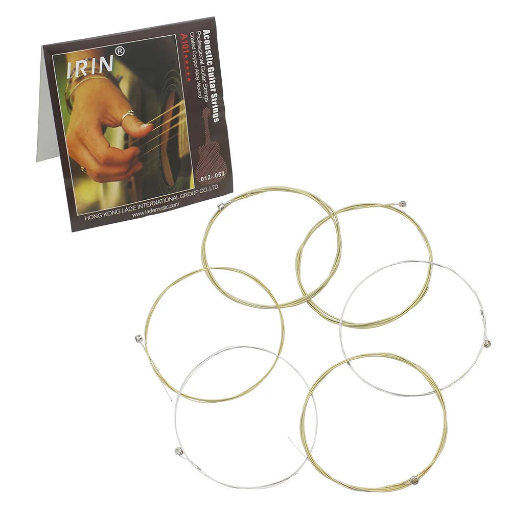 Stainless Steel Strings 1st-6th(.010-.047) 6pcs Acoustic Guitar Strings A101