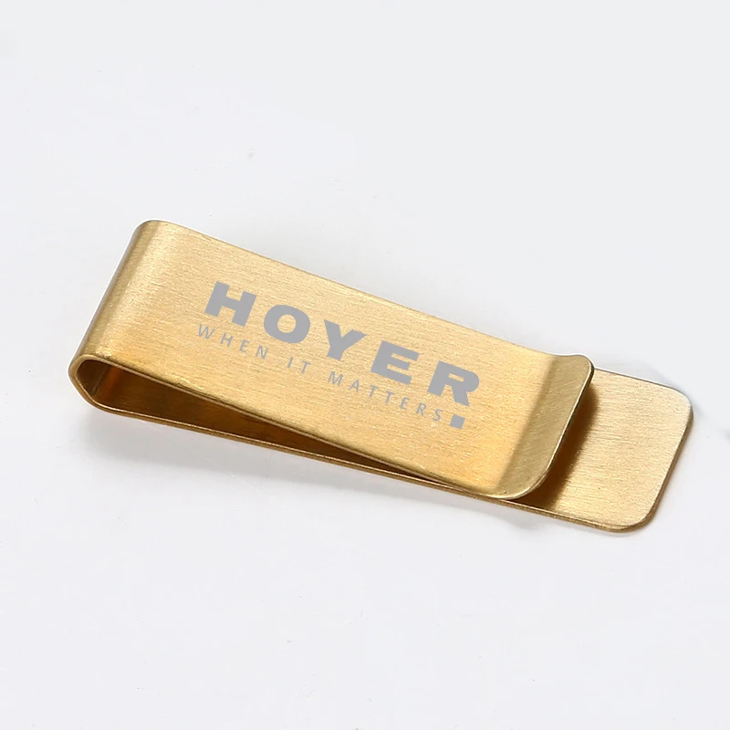 Персонализированный Золотой зажим для денег кошелек с логотипом на заказ из