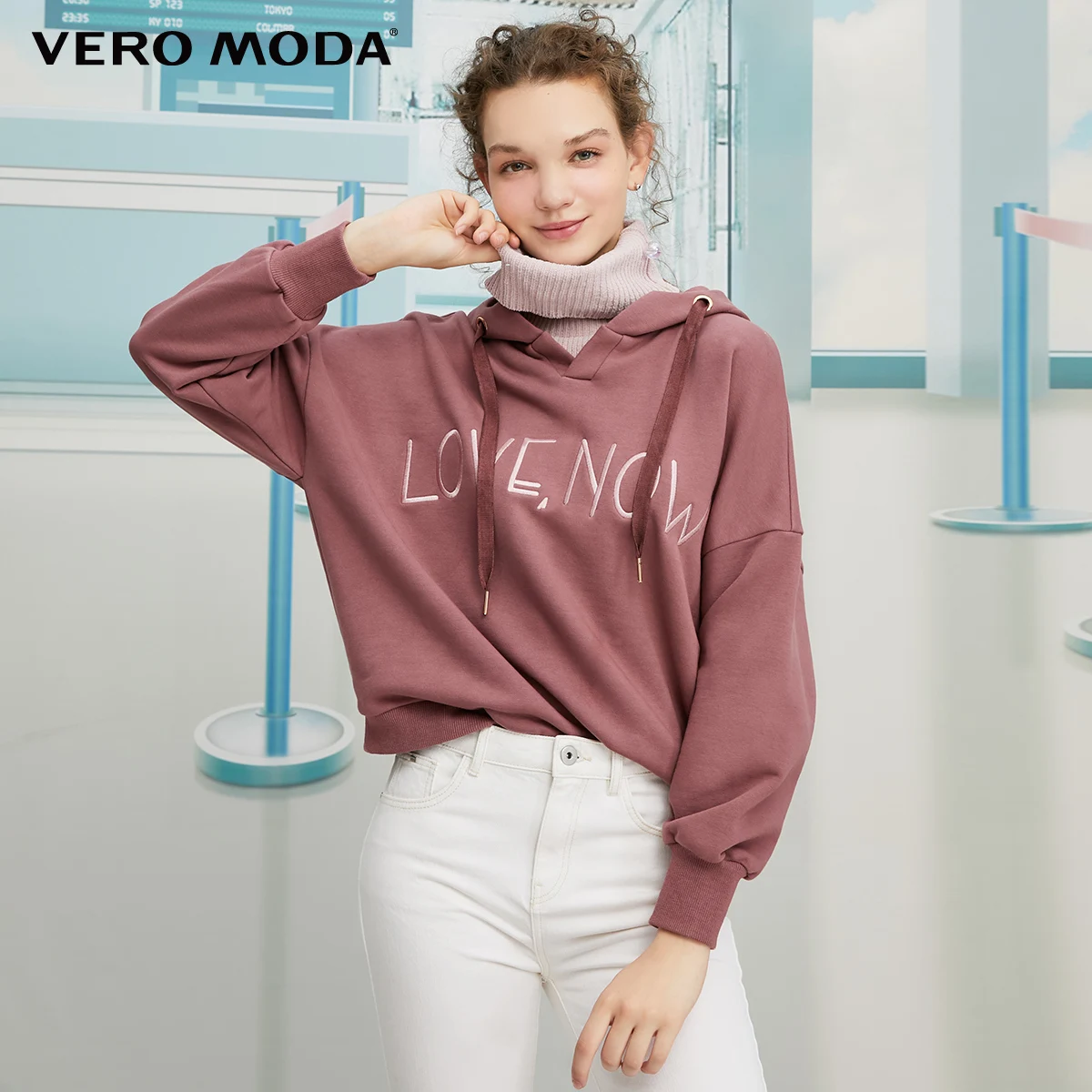 Vero Moda Новая Винтажная Женская толстовка с надписью | 319333518 - Цвет: Rose brown