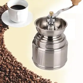 

Coffee Grinder Manual Coffee Ceramic Core Stainless Steel Handmade with Seeds Pepper Burr Handy Spice