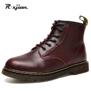 

Martin Boots Female 2020 New Autumn British Wind Genuine Leather Thick With Short Boots Motorcycle Boots men shoes unisex shoes