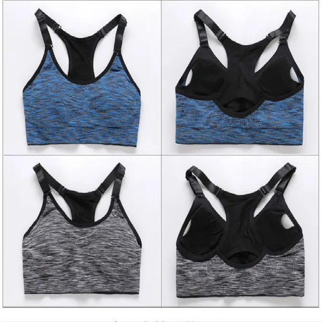 Phikeseya Women Fitness Yoga Sports Bra for Running Gym Straps Padded Top Athletic Vest Quick Dry