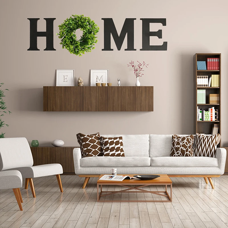HOME Wooden Letter Wall Hanging Signage Living Room Decoration Pendant 4Pcs/Set | Дом и сад