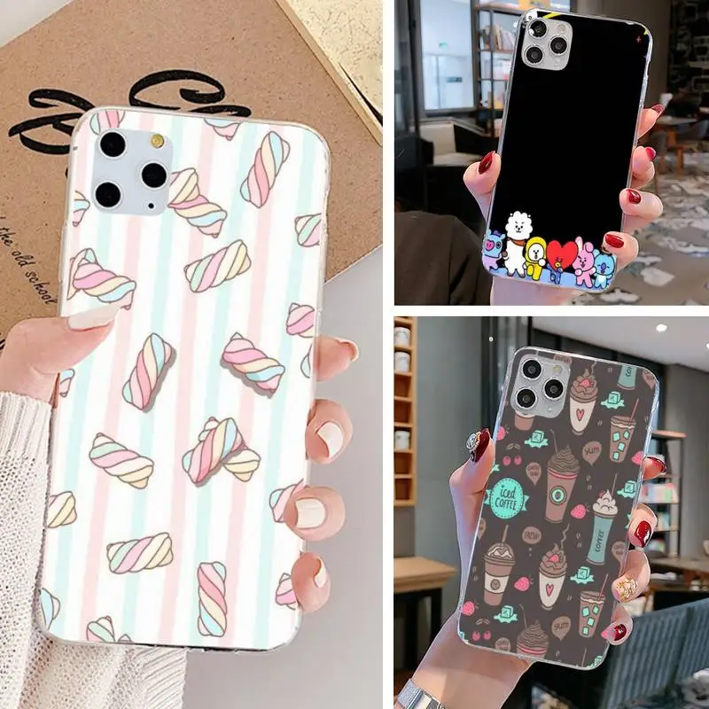 Розовый клубничный чехол для телефона Iphone 5 6 7 8 11 Plus XR X XS MAX SE2020 IPhone 11PRO прозрачный |