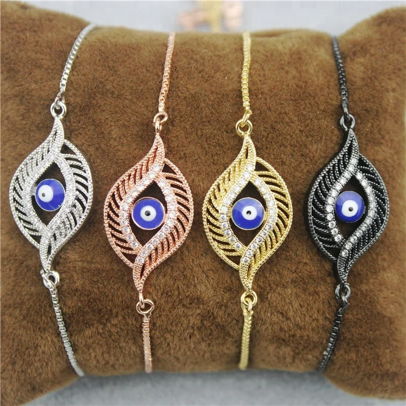 Регулируемый 10 шт./лот cz браслет, Нежный Циркон Проложить глаз разъем, популярные дешевые ювелирные изделия