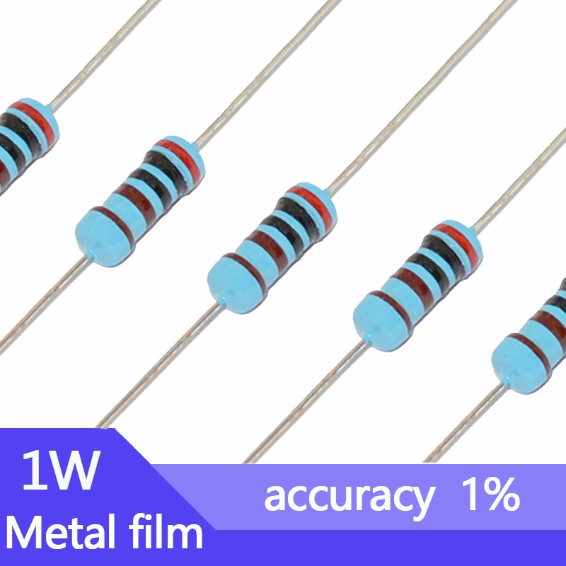 20pcs 1W Metal Film Resistor 1.8 2 2.2 18 20 22 180 200 220 R K Ohm Five-color Ring 1%  0.18ohm 0.22ohm Resistance 1R8 2R2 2R 2K 20pcs 1w carbon film resistor 2 4 2 7 3 24 27 30 240 240 300 ohm r k 5% resistance 2r4 2r7 27k 3r 30r 300r 3k 30k 300k 0 1r 3m