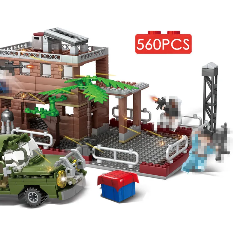 

560pcs Small Particles Building Blocks Model Bricks Military Battleground Battle Game Soldiers Army Assembling Toy For Children
