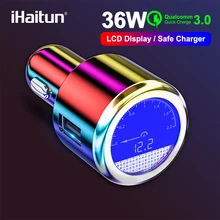 IHaitun Элитный ЖКД 36 Вт USB Автомобильное зарядное устройство для samsung Быстрая зарядка 3,0 QC QC3.0 Быстрый USB для iPhone Xiaomi Redmi K20 Note 7 QC4.0 QC 4.0 Huawei P30 Pro One Plus 7 Pro Mi 8 9 XS MAX X S9 S10